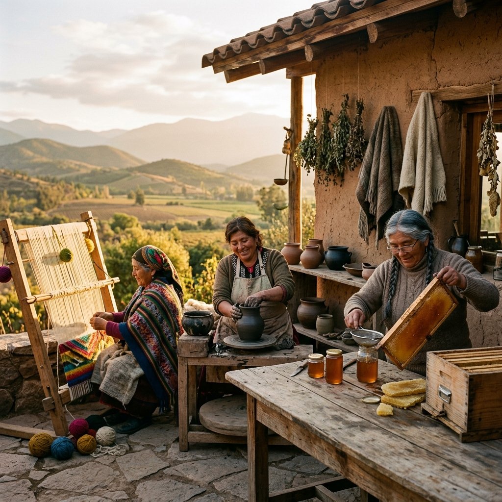 Artesanas de la Cooperativa Ramal en el Maule